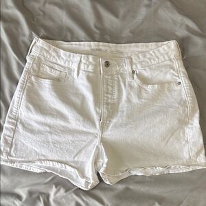 Old Navy White High-Rise Denim Shorts